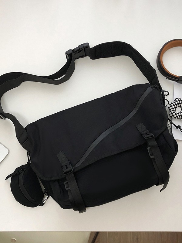 Muška nylon crossbody torba s proširivim kapacitetom i džepom za prijenosno računalo (8-inčni laptop) za svakodnevnu upotrebu