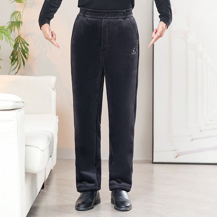 Βαμβακερό ανδρικό παλτό για ηλικιωμένους, χειμωνιάτικο, άνετη γραμμή, μονοκόμματο κούμπωμα, παχύτερη επένδυση πολυεστέρα