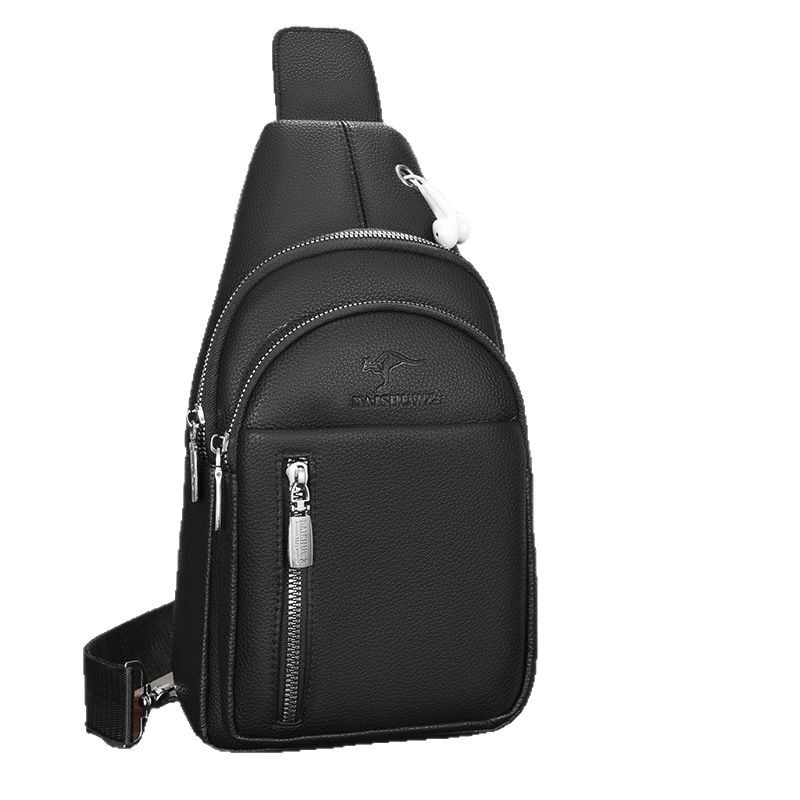 Muška PU kožna crossbody torba s više džepova - otporna na habanje, vodootporna, prozračna, ultra lagana, velika zapremina za svakodnevnu upotrebu