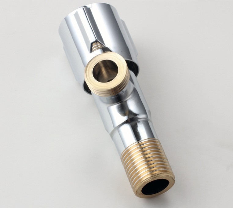 Kuchynský kohút so teplou a studenou vodou, uzatváracia ventil a uhľový ventil, model 81607, meď, závitové pripojenie, vnútorný priemer 4 mm, čistá hmotnosť 184 g