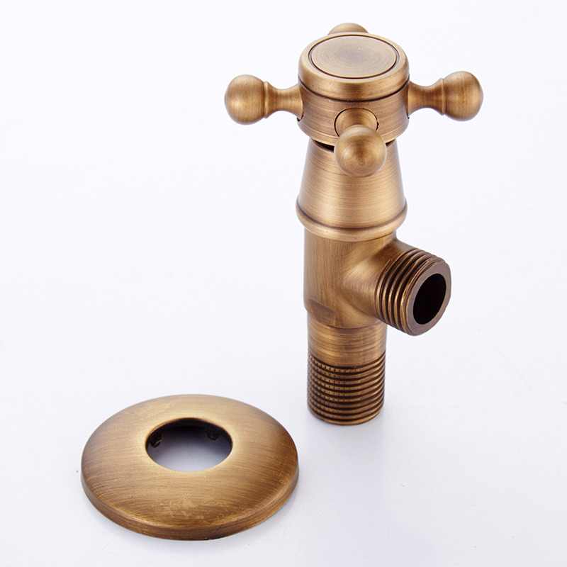 Kuchynský kohút so teplou a studenou vodou, uzatváracia ventil a uhľový ventil, model 81607, meď, závitové pripojenie, vnútorný priemer 4 mm, čistá hmotnosť 184 g