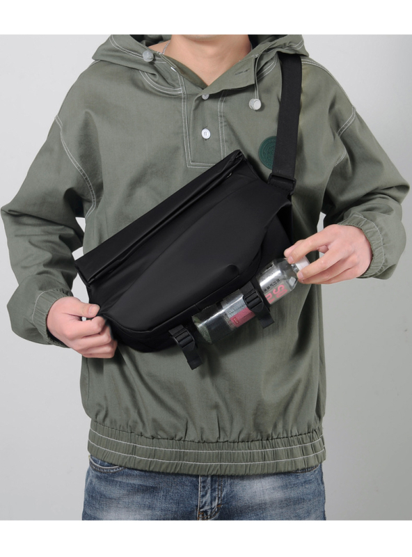 Muška crossbody torba - PU koža, vodootporna, jednobojna, kompatibilna s 8-inčnim prijenosnikom, model 91299