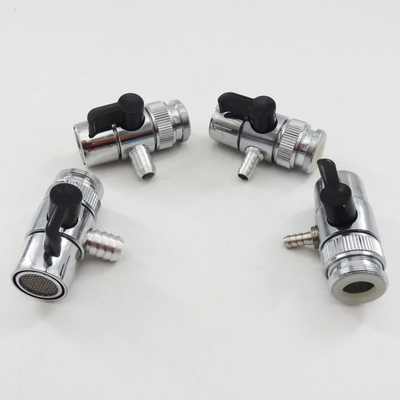 Ventil za pročišćivač vode, cinkova legura, model 240402-02, 24 mm podijeljeni ventil, grane cijevi 6/8/10/12 mm, za vodu, modern stil