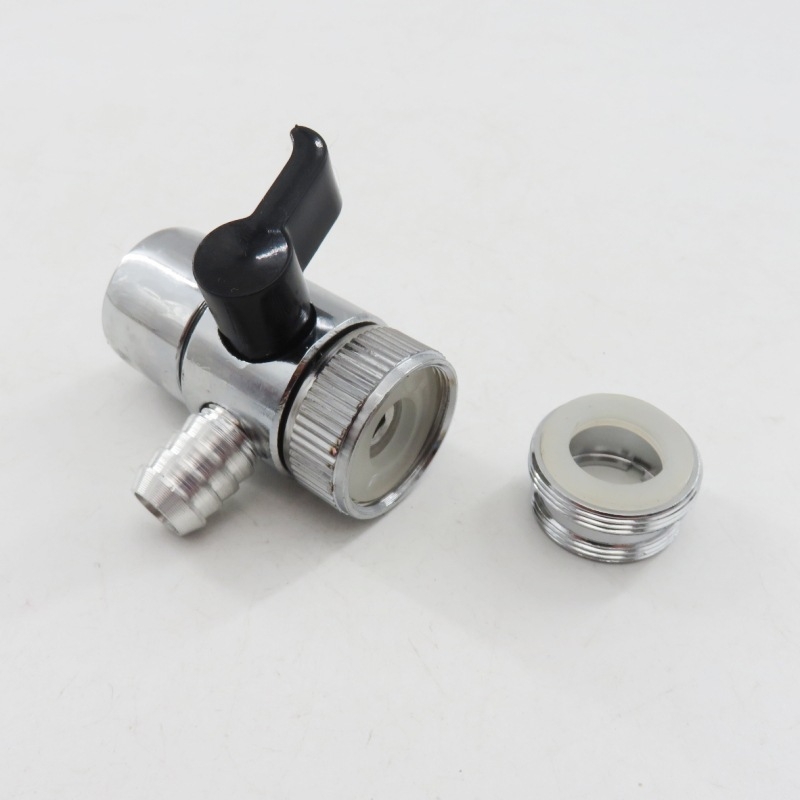 Ventil za pročišćivač vode, cinkova legura, model 240402-02, 24 mm podijeljeni ventil, grane cijevi 6/8/10/12 mm, za vodu, modern stil
