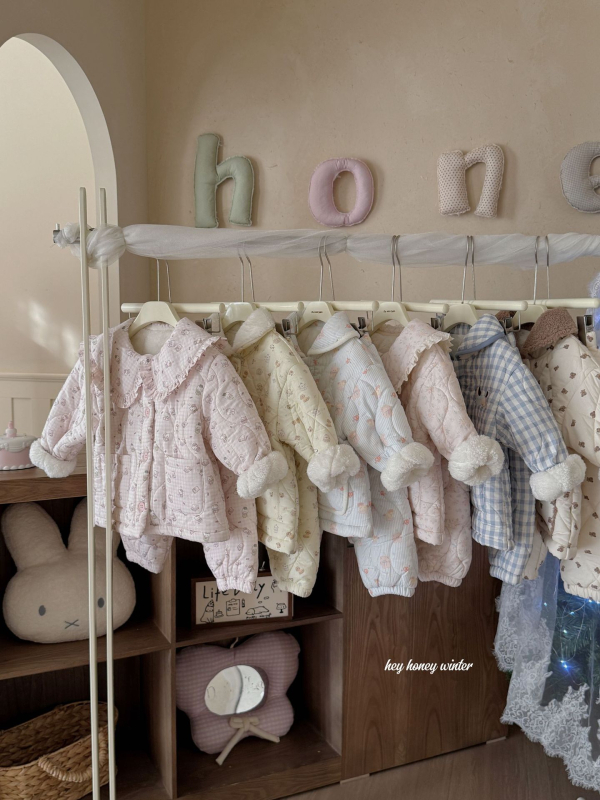 Set pentru copii de haine de casă pentru iarnă, cu trei straturi quilt, din bumbac 100%, unisex, vârsta 3–8 ani