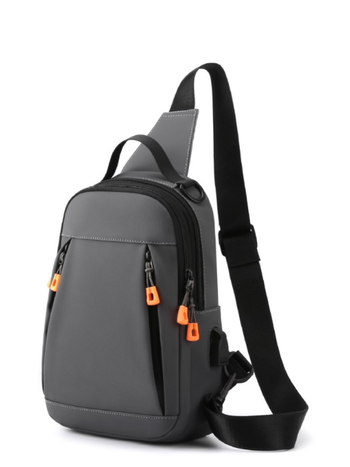 Muška crossbody torba od sintetičke kože, USB priključak, vodootporna, izdržljiva, sklopiva, model 9953B, za svakodnevna putovanja