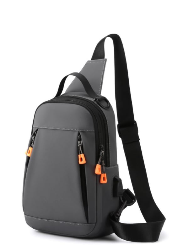 Muška crossbody torba od sintetičke kože, USB priključak, vodootporna, izdržljiva, sklopiva, model 9953B, za svakodnevna putovanja