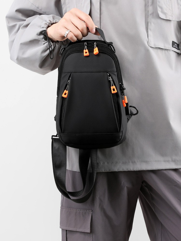 Muška crossbody torba od sintetičke kože, USB priključak, vodootporna, izdržljiva, sklopiva, model 9953B, za svakodnevna putovanja