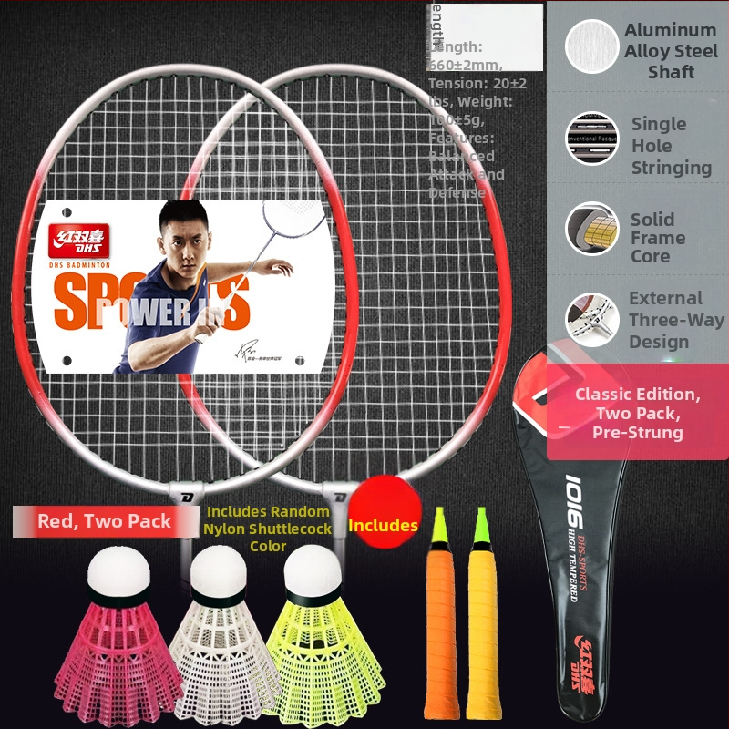 DHS tollaslabdaütő - keret vasötvözetből, tömeg 90–94 g, közvetlen lövés, 2 darabos készlet