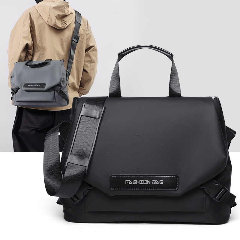 Muška crossbody torba - otporna na habanje, jednofarbni uzorak, podstava od poliestera, stil Business Elite za svakodnevnu upotrebu