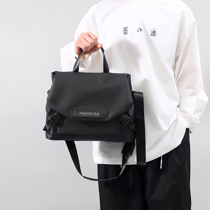 Muška crossbody torba - otporna na habanje, jednofarbni uzorak, podstava od poliestera, stil Business Elite za svakodnevnu upotrebu
