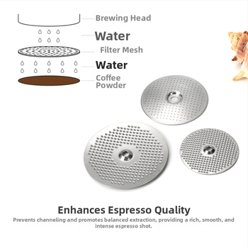 Стоманен филтър за кафемашина, кръгъл филтър с ръб (Материал: неръждаема стомана; Код на продукта: Y258092; Марка: Other; Внос: Не; Стил: прост)
