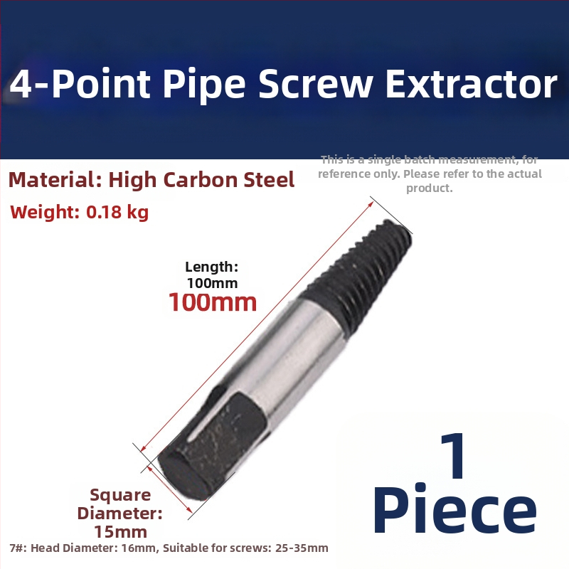 Sérült csavarok kicsavarója – konikus fordított menetű eszköz csapokhoz și szelepekhez