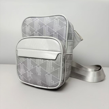 Muška crossbody torba - Street Trend stil, PU materijal, vodootporan, otporan na habanje, geometrijski uzorak