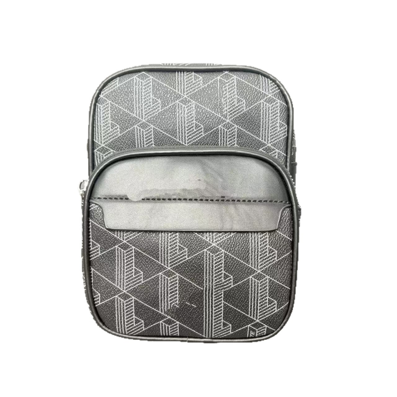 Muška crossbody torba - Street Trend stil, PU materijal, vodootporan, otporan na habanje, geometrijski uzorak