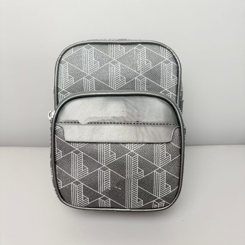 Muška crossbody torba - Street Trend stil, PU materijal, vodootporan, otporan na habanje, geometrijski uzorak