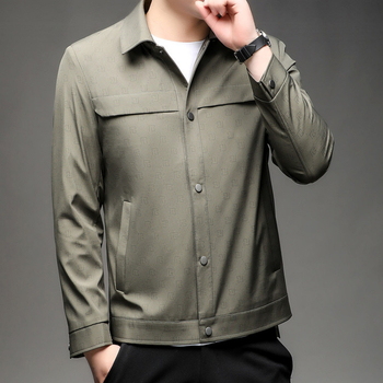 Beroni αντρικό μπουφάν σε εφαρμογή σλιμ-φιτ, παχύ υλικό, 100% πολυεστέρας με Λύκρα, για ενήλικους άνδρες, άνοιξη 2025