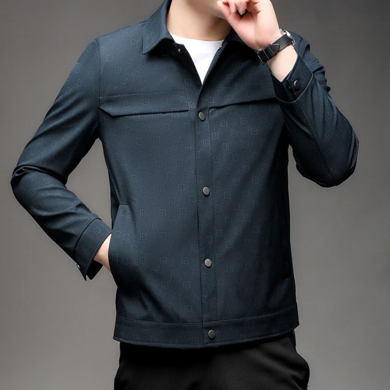 Beroni αντρικό μπουφάν σε εφαρμογή σλιμ-φιτ, παχύ υλικό, 100% πολυεστέρας με Λύκρα, για ενήλικους άνδρες, άνοιξη 2025