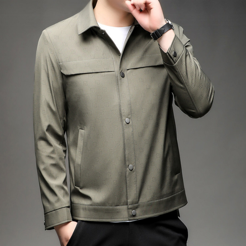 Beroni αντρικό μπουφάν σε εφαρμογή σλιμ-φιτ, παχύ υλικό, 100% πολυεστέρας με Λύκρα, για ενήλικους άνδρες, άνοιξη 2025