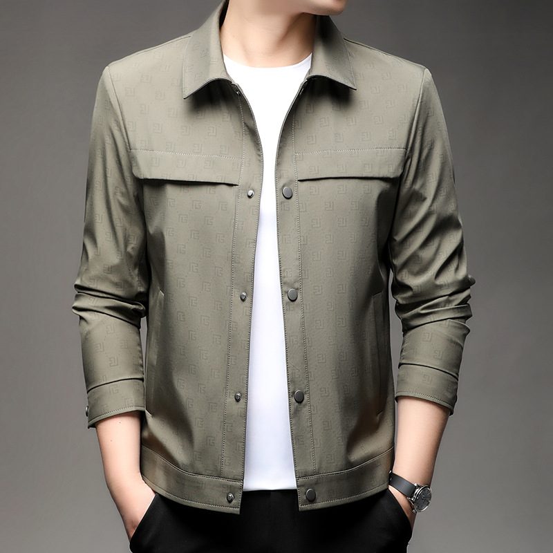 Beroni αντρικό μπουφάν σε εφαρμογή σλιμ-φιτ, παχύ υλικό, 100% πολυεστέρας με Λύκρα, για ενήλικους άνδρες, άνοιξη 2025