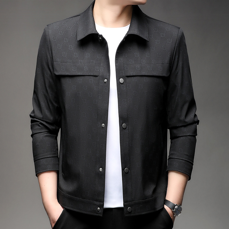 Beroni αντρικό μπουφάν σε εφαρμογή σλιμ-φιτ, παχύ υλικό, 100% πολυεστέρας με Λύκρα, για ενήλικους άνδρες, άνοιξη 2025