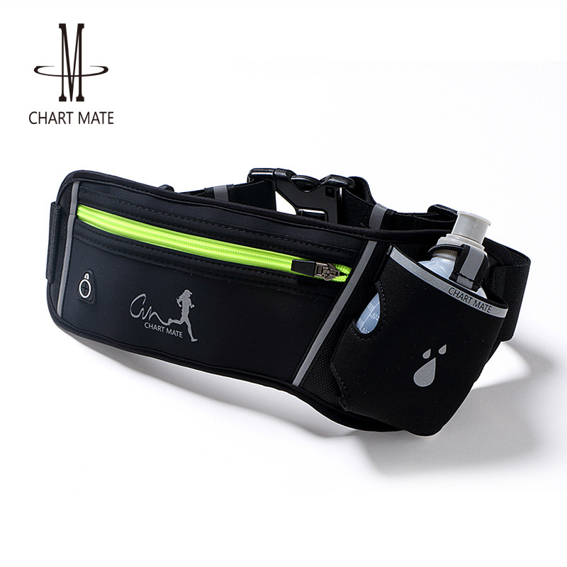 Geantă de talie unisex pentru alergare în aer liber, buzunar pentru sticla de apă, impermeabilă și respirabilă, poliester, accesoriu sport multifuncțional