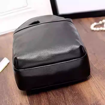 Muška torba za prsa - slobodno vrijeme, putnički stil, PU materijal, prozračna, ultra lagana, podstava od poliestera, jednofarbni uzorak