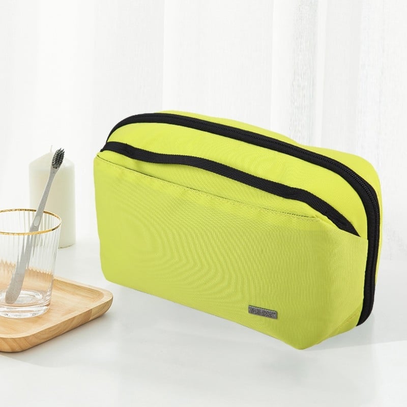 Putna torbica za toaletne potrepštine s odjeljkom za suho i mokro, unisex, poliester, gradski minimalistički stil, kapacitet ispod 20 L, za putovanja u slobodno vrijeme