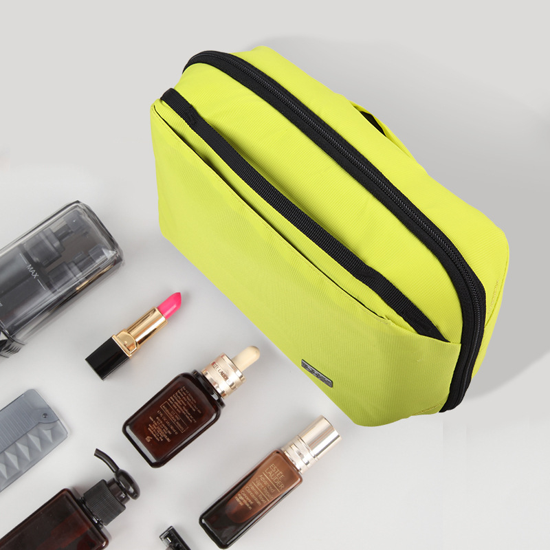 Putna torbica za toaletne potrepštine s odjeljkom za suho i mokro, unisex, poliester, gradski minimalistički stil, kapacitet ispod 20 L, za putovanja u slobodno vrijeme