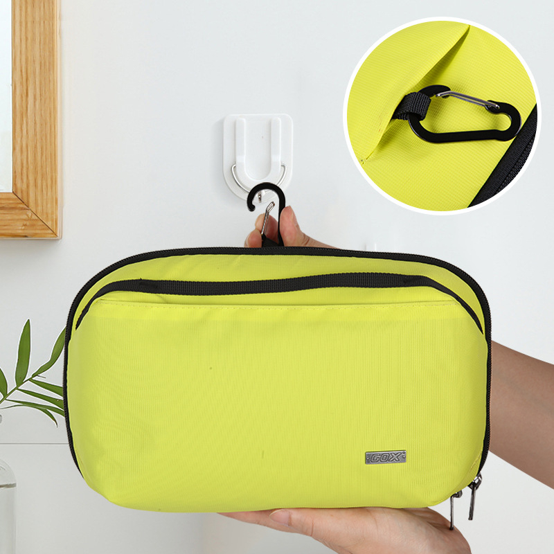 Putna torbica za toaletne potrepštine s odjeljkom za suho i mokro, unisex, poliester, gradski minimalistički stil, kapacitet ispod 20 L, za putovanja u slobodno vrijeme