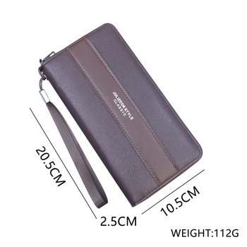 Мъжка клъч чанта от PU с геометричен принт, ултра лека, разширяем капацитет и джобове за карти