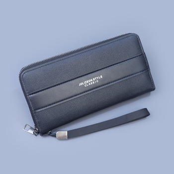 Мъжка клъч чанта от PU с геометричен принт, ултра лека, разширяем капацитет и джобове за карти