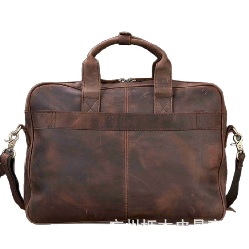 Üzleti táska valódi bőrből, első réteg marhabőr, könnyű, kopásálló, bővíthető kapacitás