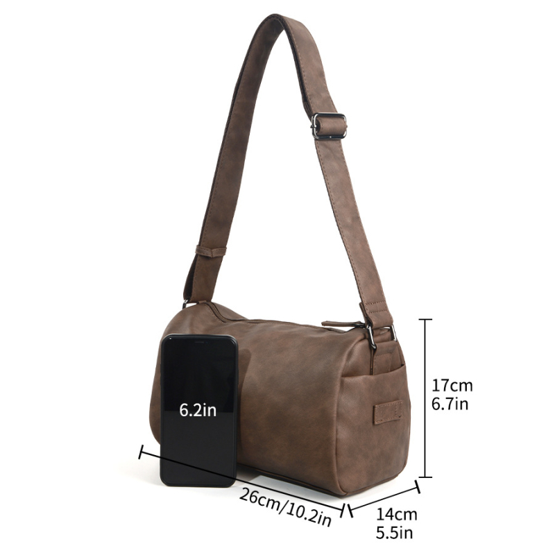 Muška crossbody torba – ulični stil, PU, ultralakša, za putovanja i slobodno vrijeme, proljeće 2025