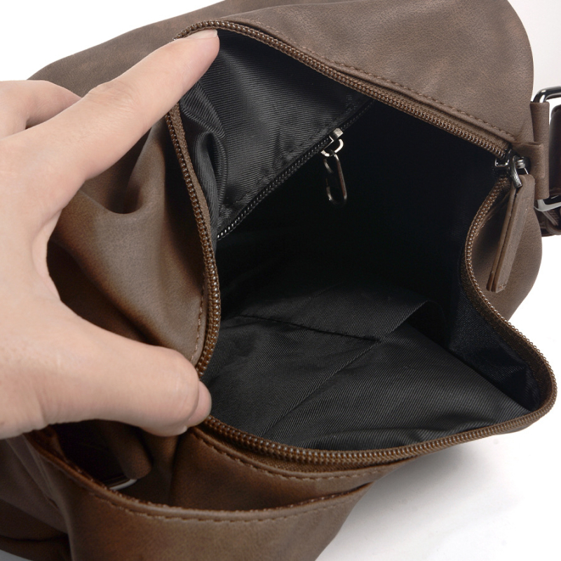 Muška crossbody torba – ulični stil, PU, ultralakša, za putovanja i slobodno vrijeme, proljeće 2025
