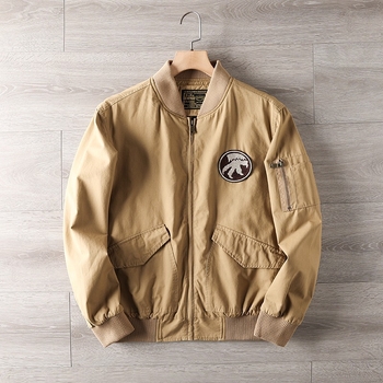 Αντρικό τζάκετ με πέτο, φερμουάρ μπροστά, άνετη γραμμή, πολυεστερική ύφανση, φθινόπωρο 2024