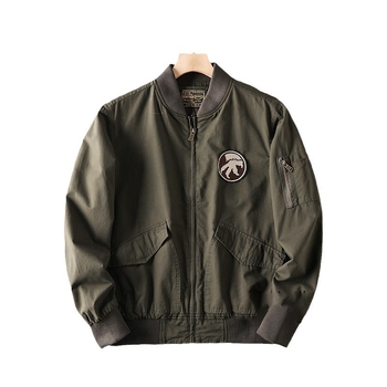 Αντρικό τζάκετ με πέτο, φερμουάρ μπροστά, άνετη γραμμή, πολυεστερική ύφανση, φθινόπωρο 2024