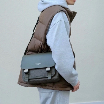 Muška kožna crossbody torba za poslovnu upotrebu, velika kapaciteta, vrhunska teleća koža, pogodno za 8-inčni laptop