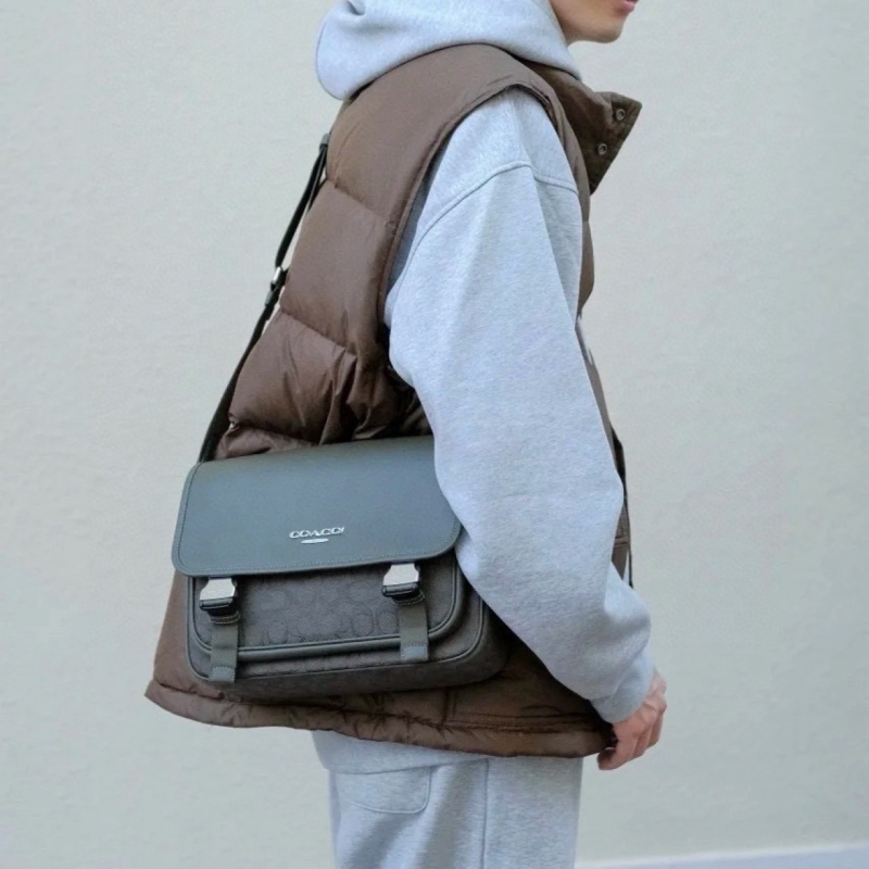 Muška kožna crossbody torba za poslovnu upotrebu, velika kapaciteta, vrhunska teleća koža, pogodno za 8-inčni laptop