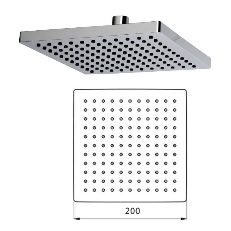 Cap de duș Top Spray - cromat, conexiune filetata, model H8276, funcții: jet, masaj, ploaie