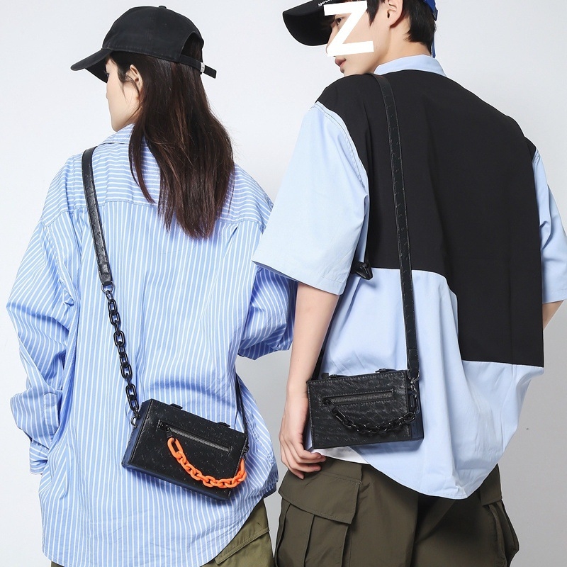 Muška crossbody torba, kutija-stil, međunarodni trend, PU podstava, za putovanja u slobodno vrijeme