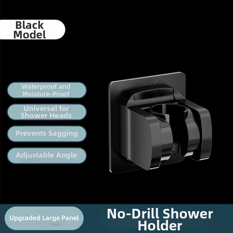 Suport pentru cap de duș, montaj fără găuri, model 001, oțel inoxidabil, reglaj pe mai multe nivele