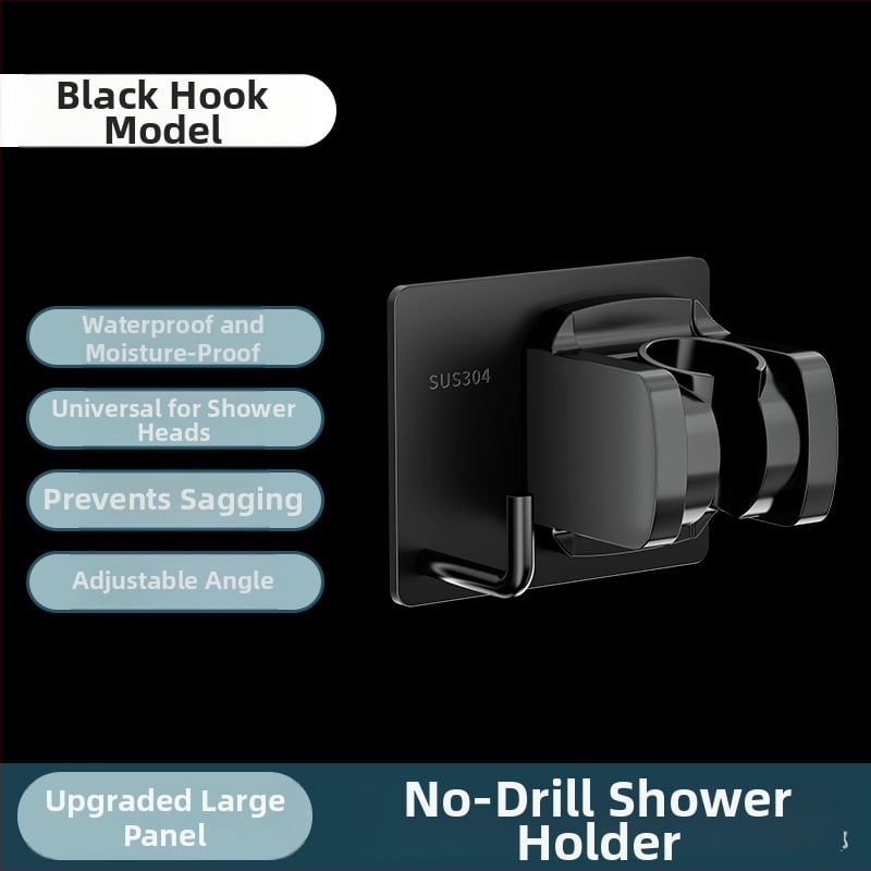 Suport pentru cap de duș, montaj fără găuri, model 001, oțel inoxidabil, reglaj pe mai multe nivele