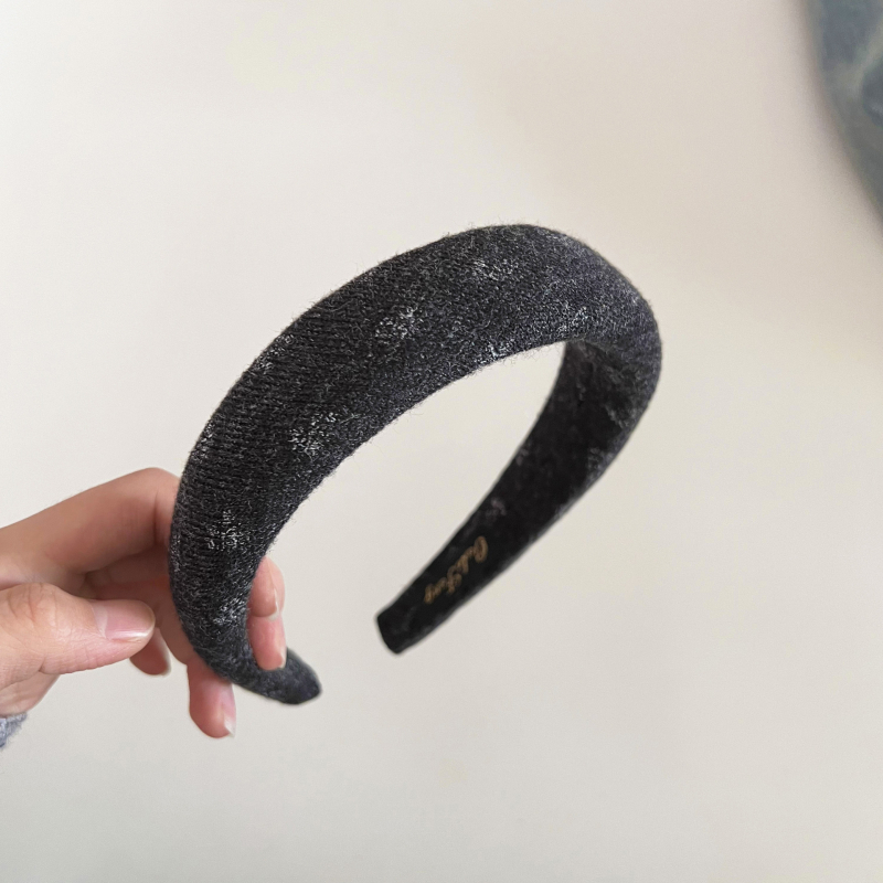 Korejskog stila retro čelenka s malim cvjetnim uzorkom, pletena čelenka od spužvastog materijala za žene, s visokim krojem, elegantna i svestrana