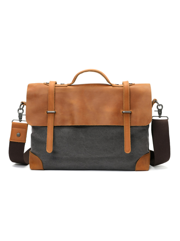 Geantă crossbody pentru bărbați din pânză – Rezistentă la uzură, Căptușeală din bumbac, Brand Beef raising man, Potrivită pentru călătorii de relaxare