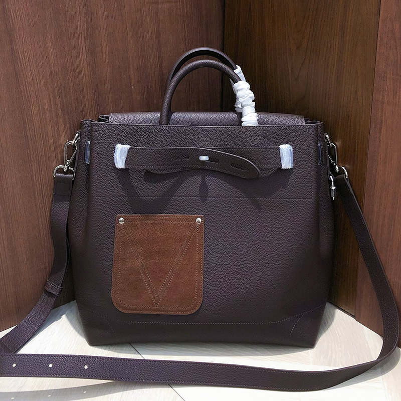 Muška Tote torba — gradski minimalistički stil, pravi kožni materijal, Top Grain Cowhide, podstava od poliester, Zhuowei