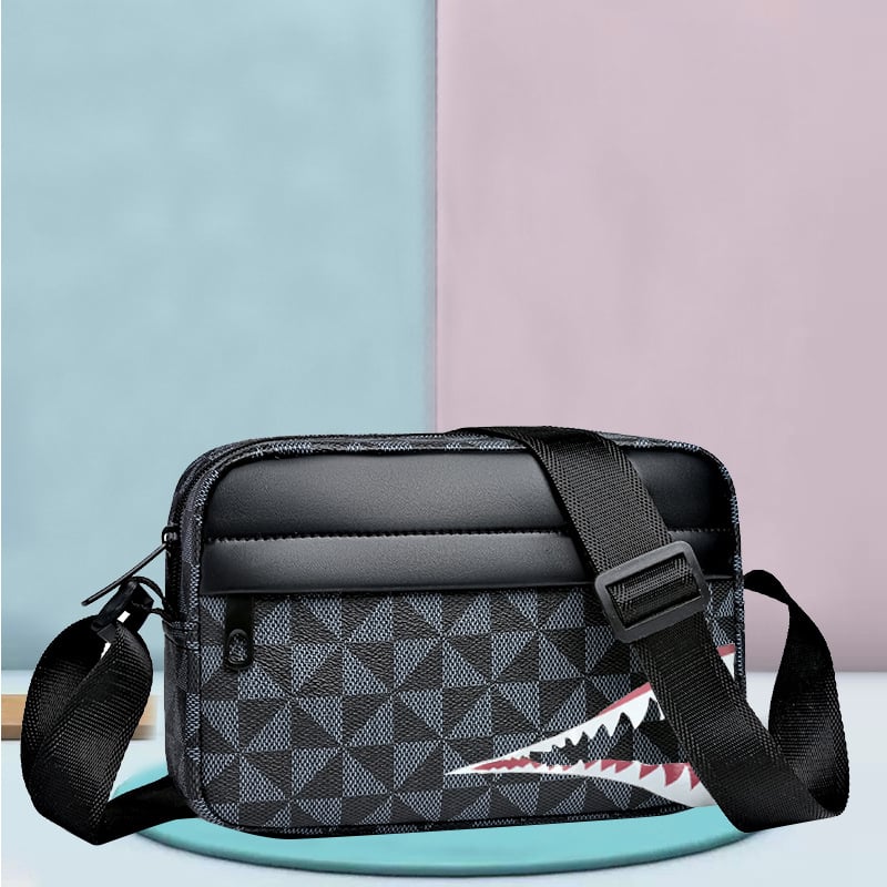 Muška crossbody torba u ulicnom stilu, PU materijal, životinjski uzorak, podstava od poliestera, Lingzhi Kangaroo