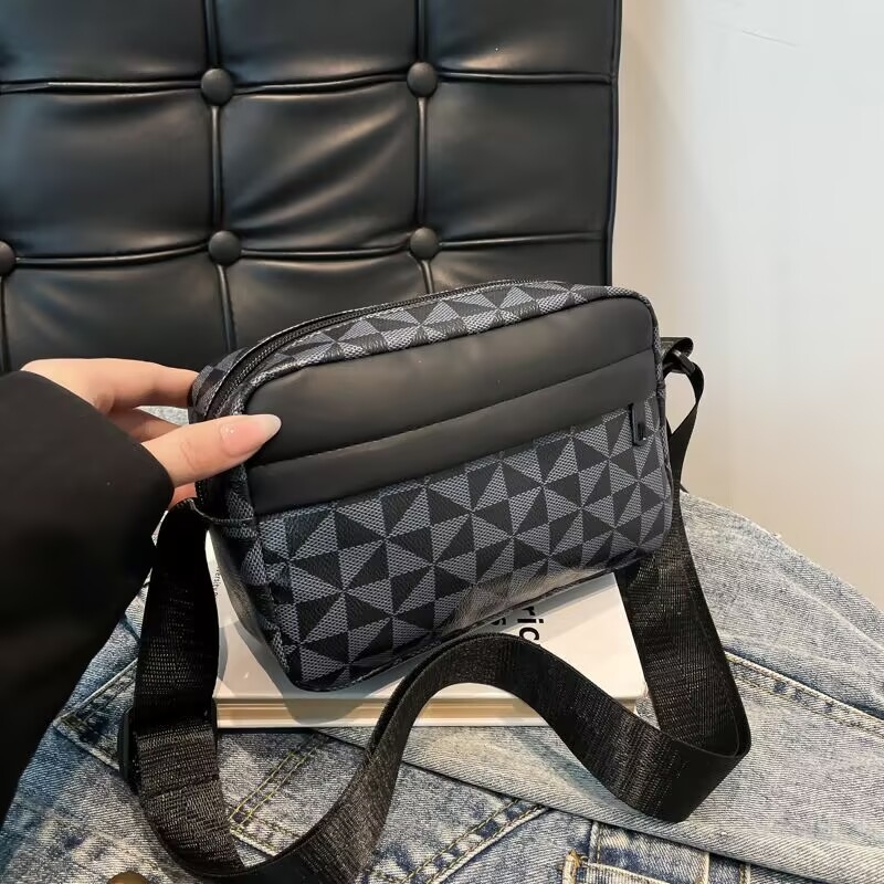 Muška crossbody torba u ulicnom stilu, PU materijal, životinjski uzorak, podstava od poliestera, Lingzhi Kangaroo