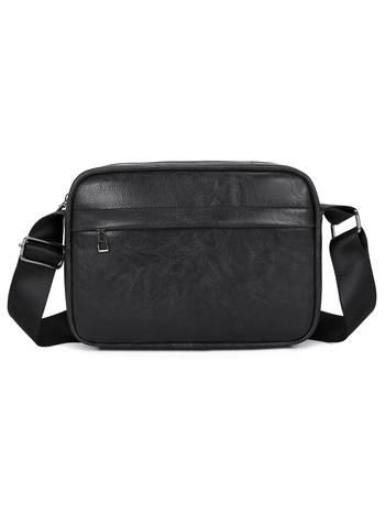 Muška crossbody torba u street stilu, PU koža, anti-theft funkcija, jednofarbni uzorak, podstava od poliester