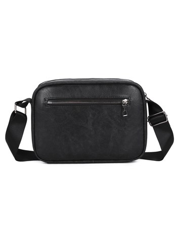 Muška crossbody torba u street stilu, PU koža, anti-theft funkcija, jednofarbni uzorak, podstava od poliester